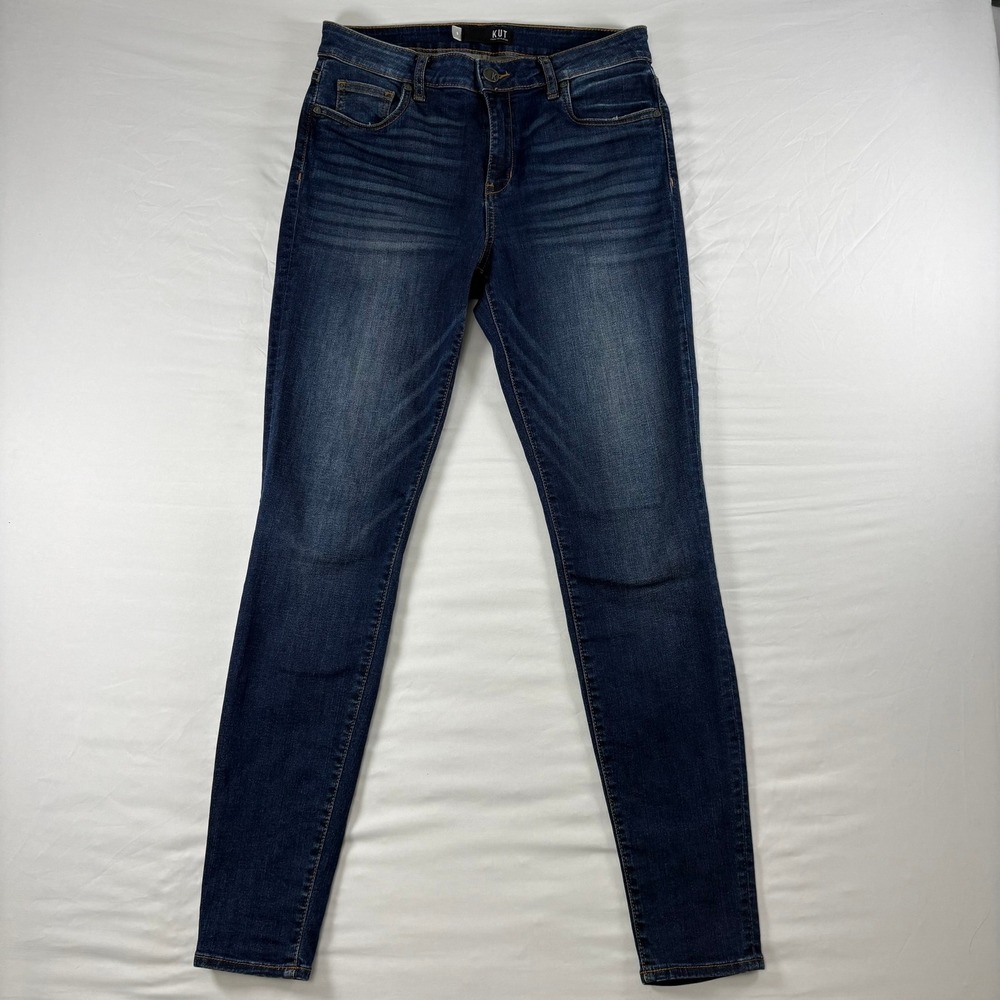 Kut from the Kloth Mia Skinny Jeans Women 8 Blue High Rise Dark Wash KP309MA7